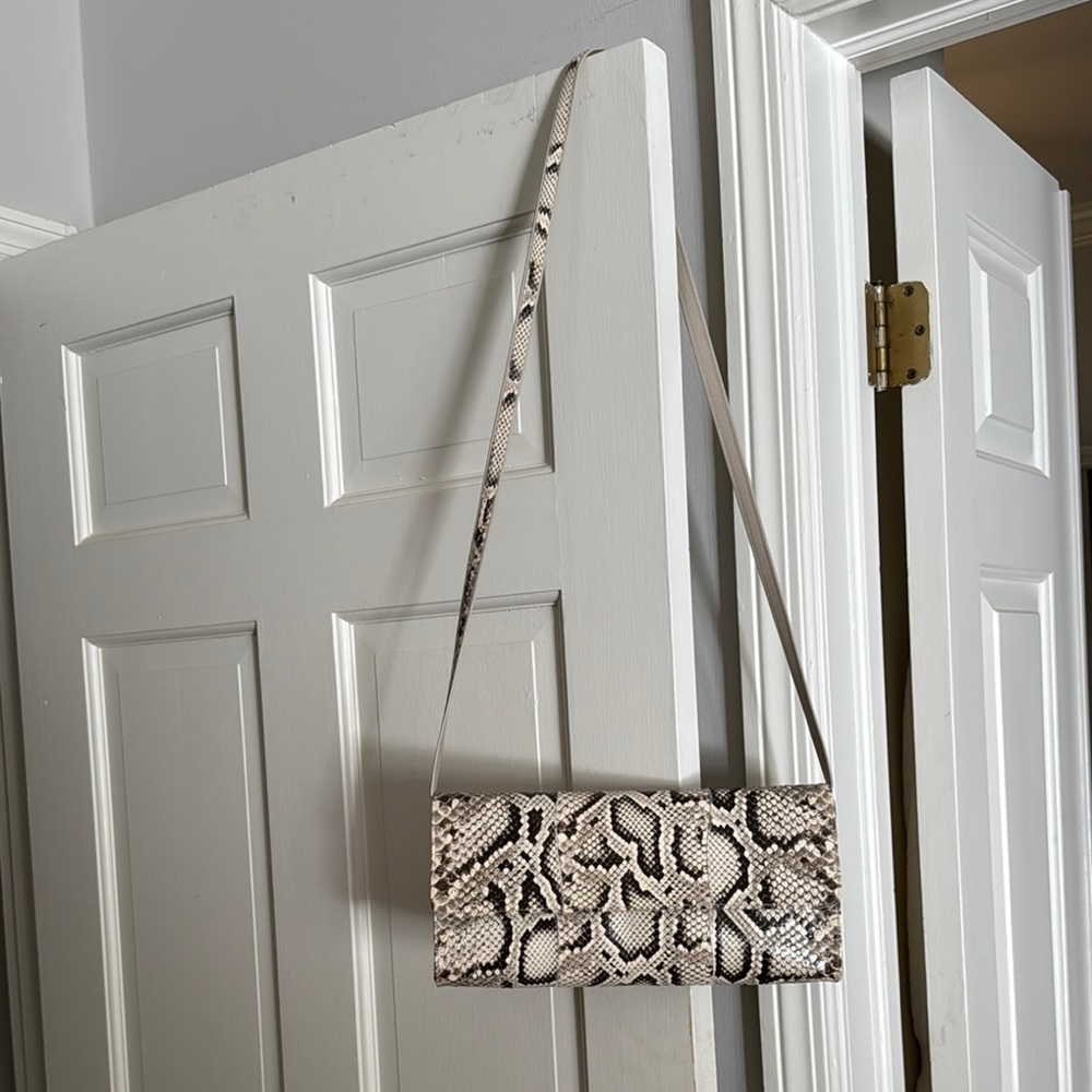 Carlos Falchi pristine Snakeskin Bag with detachable strap